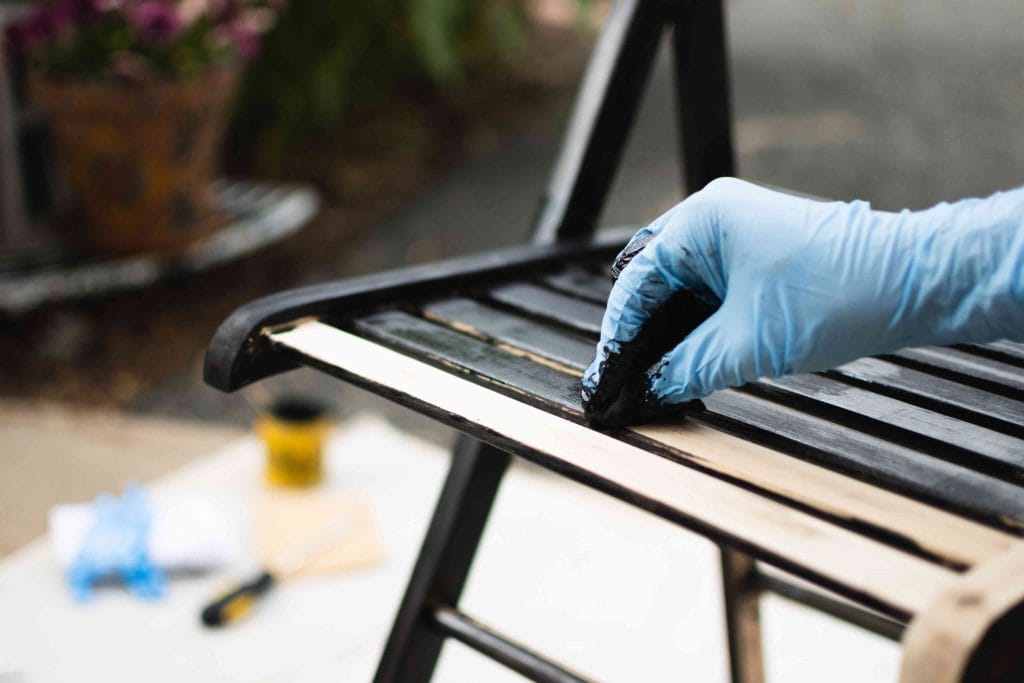 Resurfacing and Staining a Wooden Chair- A Step-by-Step Guide for Beginners by Aspen Painting Services in Lane Horsham, PA.
