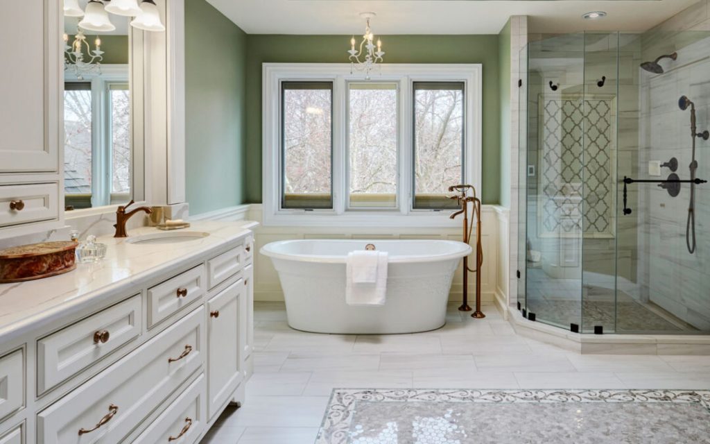 Transform Your Bathroom by The Magic of Painted Cabinets by Aspen Painting Services in Lane Horsham, PA.